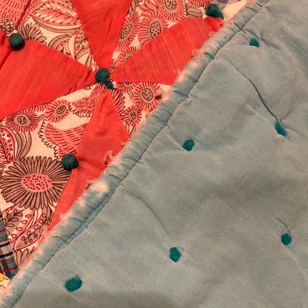 Vintage Handcrafted Windmill Patchwork Quilt‎